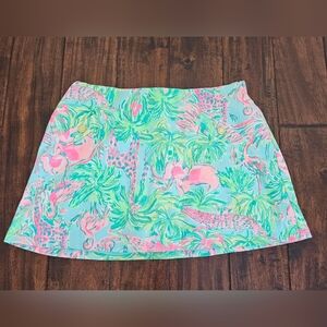 Lilly pulitzer animal print skirt womens size M